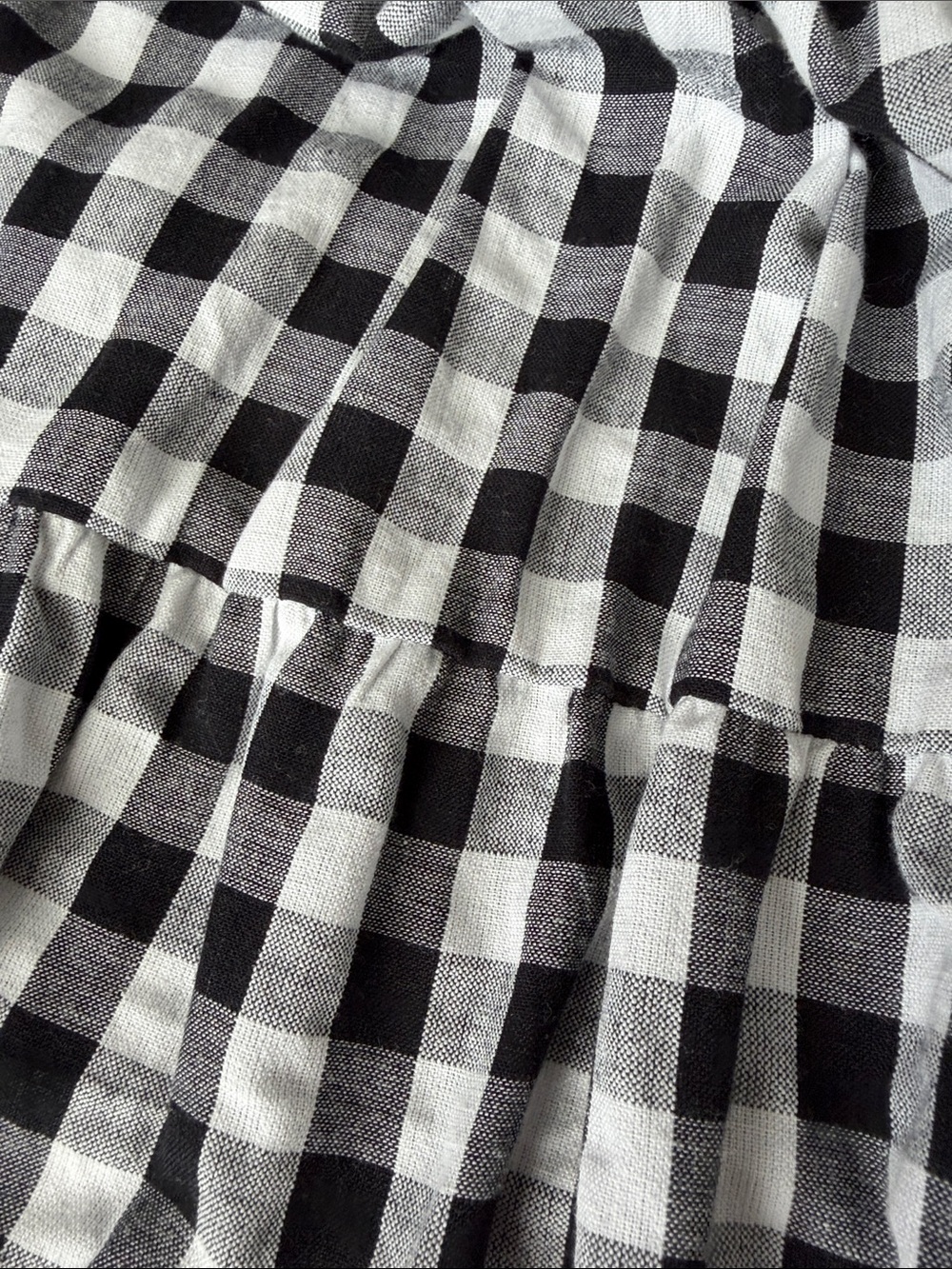 NWT Emerson Fry Black and White Gingham Tiered Maxi Skirt - Picture 6 of 7